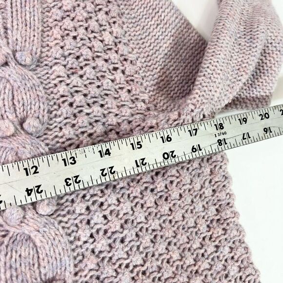J. Crew Sweater Women's Medium Lilac Lambs Wool Hand Chunky Knit Rib Trim - Picture 5 of 10